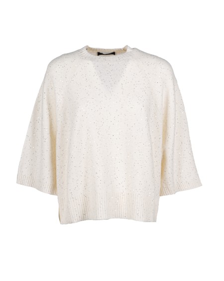 Shop FABIANA FILIPPI  Pull: Fabiana Filippi cappa con paillettes.
Manica corta.
Vestibilità over.
Brillanti paillettes sui polsini.
Composizione: 48% lana – 20% seta – 17% cashmere – 11% alpaca – 4% poliestere.
Made in Italy.. MAD214F067-D296-25